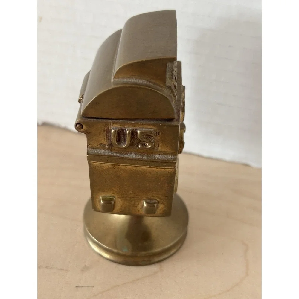 Vintage Solid Brass Mail Box Trinket Box US Mail 4